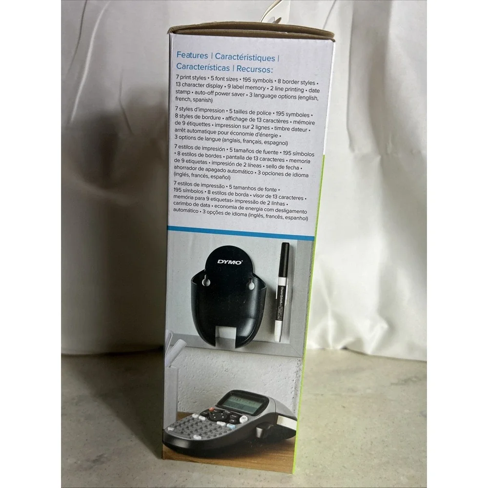 DYMO Portable Printer Handheld Label Maker Black Silver Letratag 100H+ New